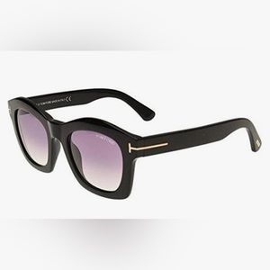 Tom Ford TF431 Greta 01Z Womens Black/Gold 50 mm Sunglasses